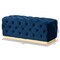 Baxton Studio Corrine Glam and Luxe Navy Blue Velvet Fabric and Gold PU Leather Ottoman 175-11244-Zoro - alternate 7